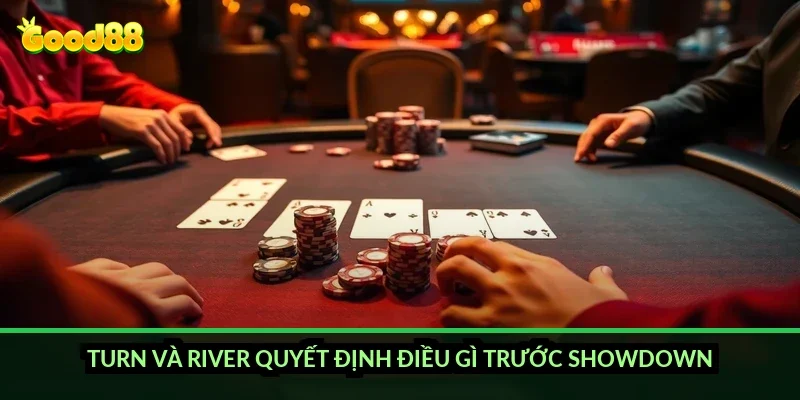 Turn và river quyết định điều gì trước showdown?